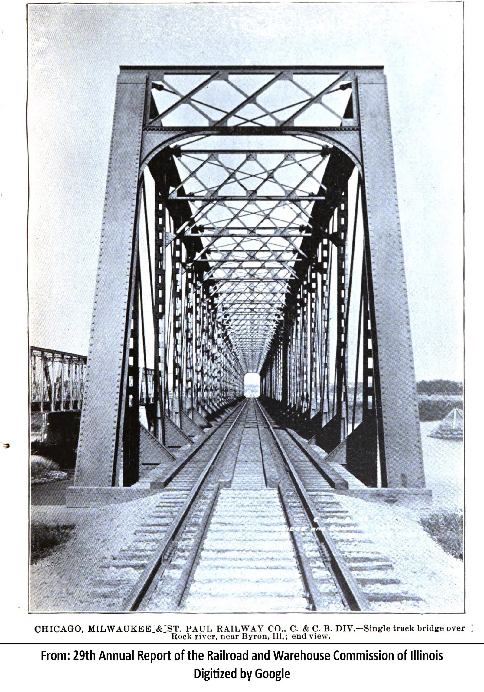 Bridge #Z-312 across the Rock River at Byron, Illinois